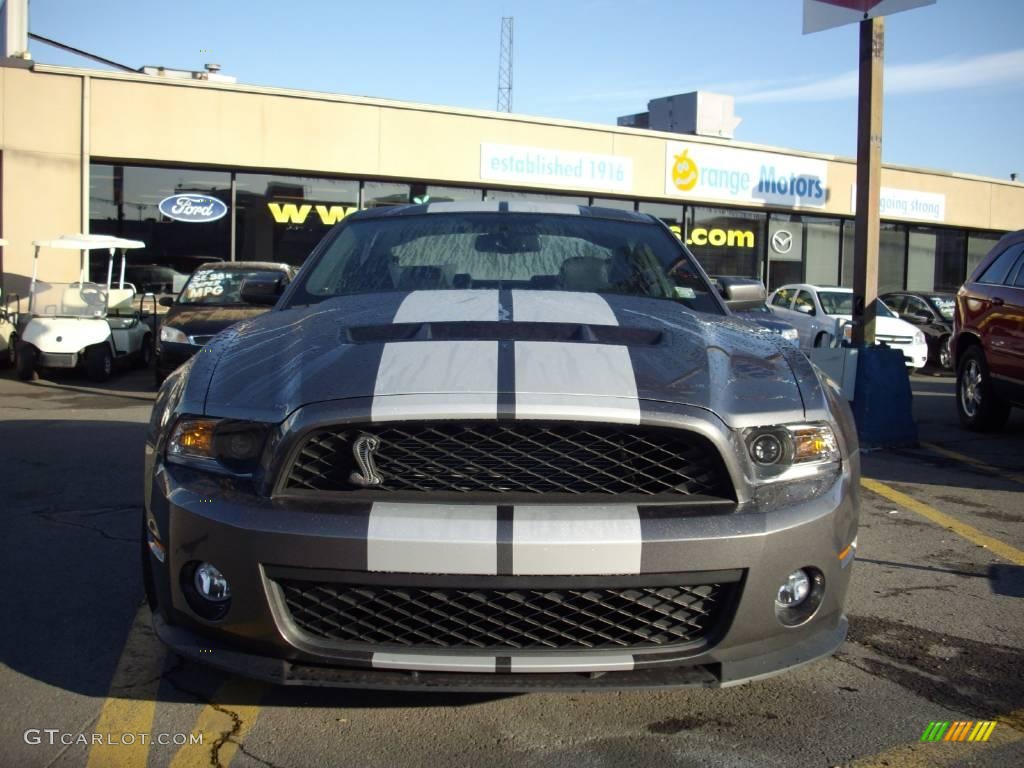 2010 Mustang Shelby GT500 Coupe - Sterling Grey Metallic / Charcoal Black/White photo #1