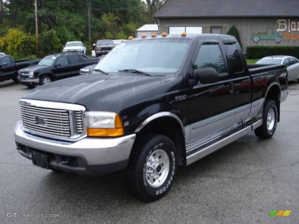 1999 F250 Super Duty XLT Extended Cab 4x4 - Black / Medium Graphite photo #1