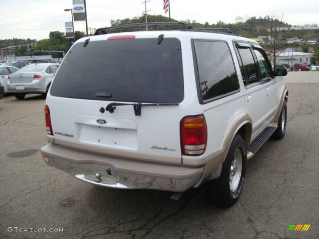 2000 Explorer Eddie Bauer 4x4 - Oxford White / Medium Prairie Tan photo #4