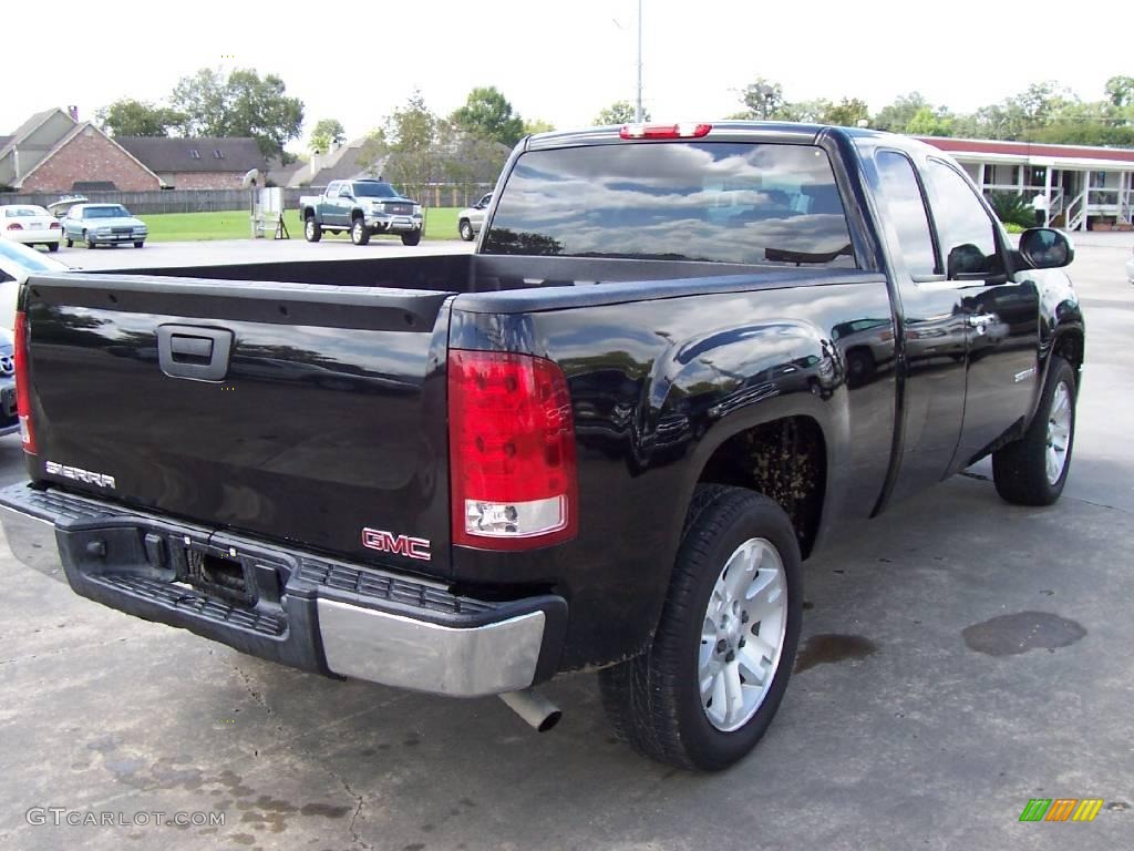 2008 Sierra 1500 SL Extended Cab - Onyx Black / Dark Titanium photo #4