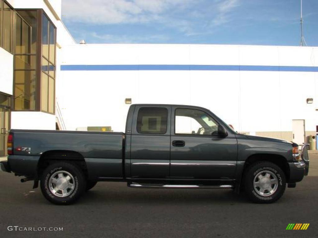 2006 Sierra 1500 SLE Extended Cab 4x4 - Stealth Gray Metallic / Dark Pewter photo #5