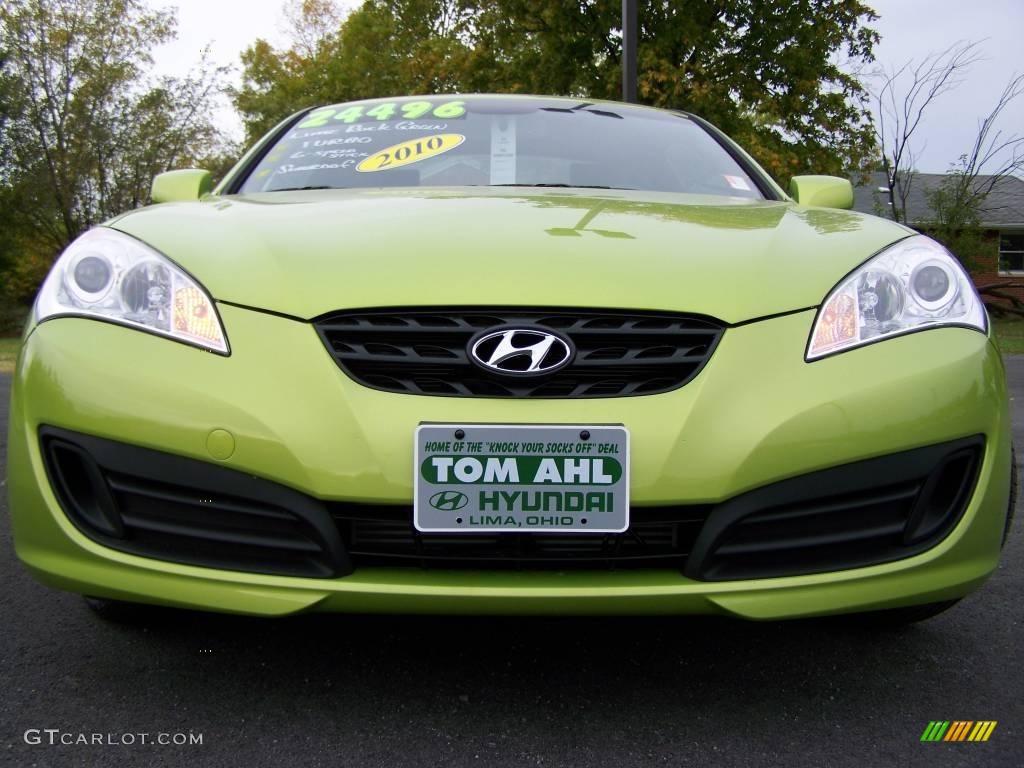 2010 Genesis Coupe 2.0T Premium - Lime Rock Green / Black photo #3