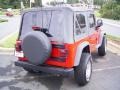 2005 Flame Red Jeep Wrangler SE 4x4  photo #4