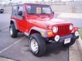 2005 Flame Red Jeep Wrangler SE 4x4  photo #5