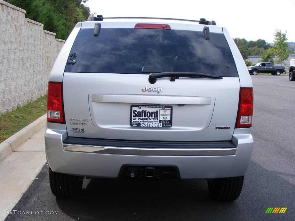 2007 Grand Cherokee Limited 4x4 - Bright Silver Metallic / Medium Slate Gray photo #6