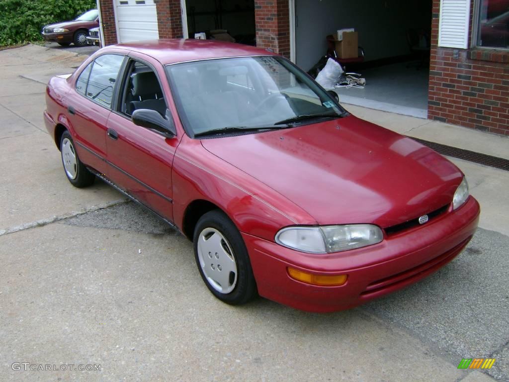 1993 Prizm LSi - Crimson Cloak Mica / Gray photo #2