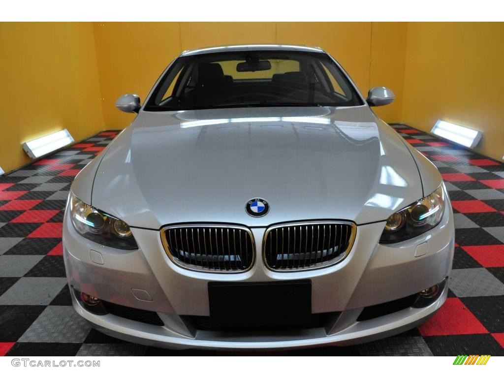 2007 3 Series 328i Coupe - Titanium Silver Metallic / Black photo #2