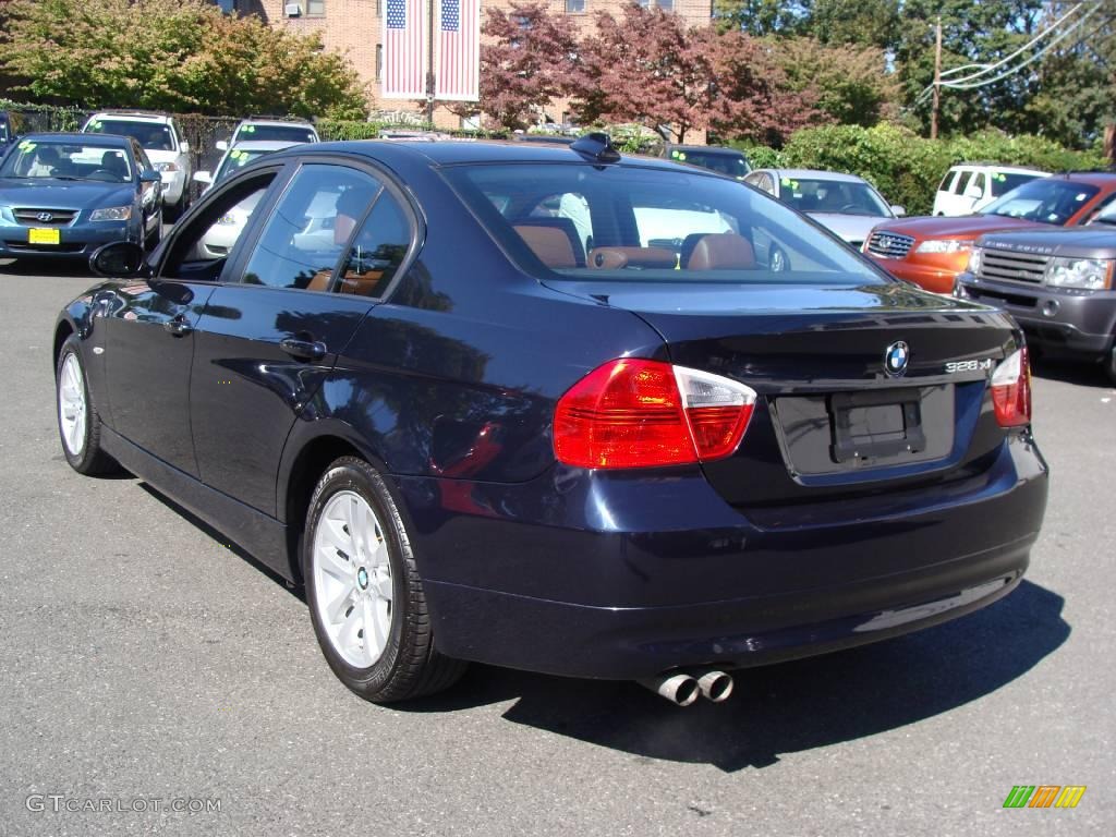 2007 3 Series 328xi Sedan - Monaco Blue Metallic / Terra/Black Dakota Leather photo #5