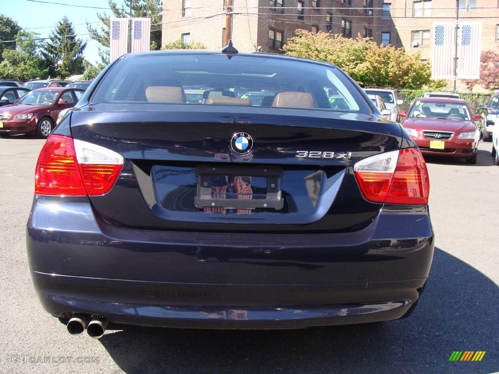 2007 3 Series 328xi Sedan - Monaco Blue Metallic / Terra/Black Dakota Leather photo #6