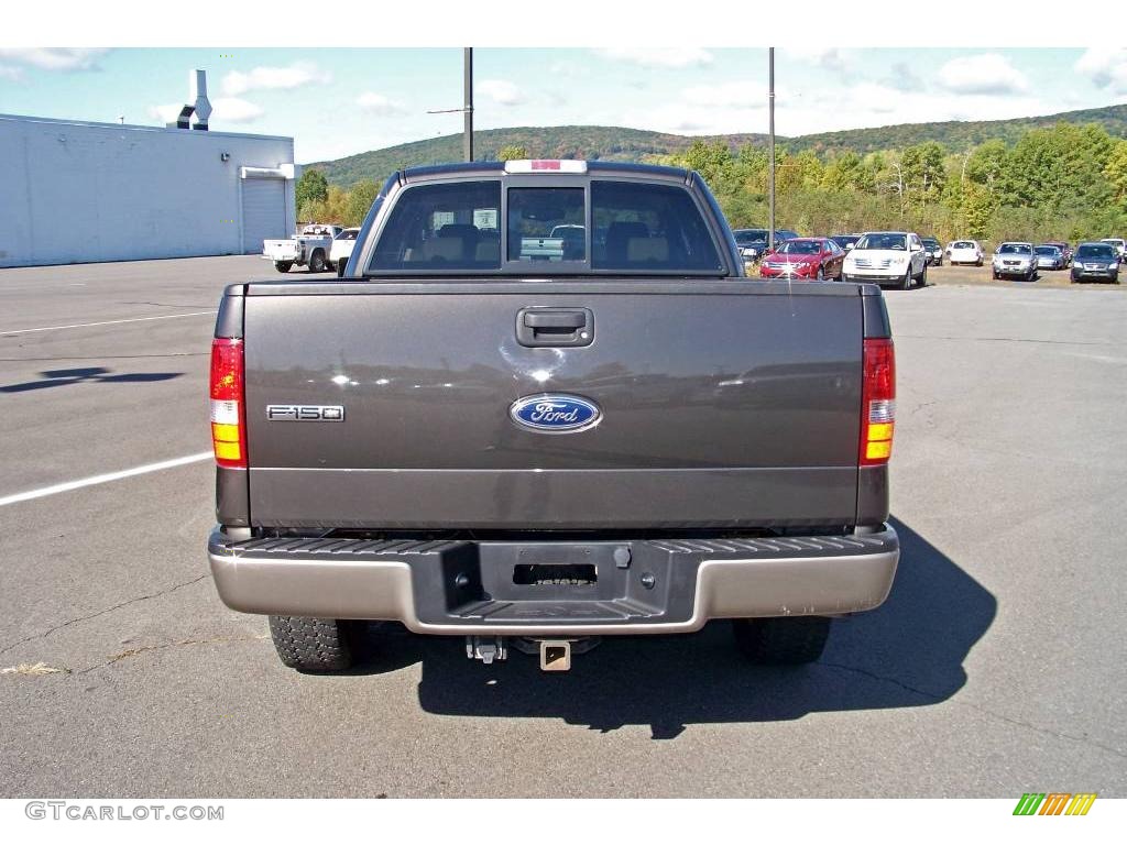 2005 F150 Lariat SuperCab 4x4 - Dark Shadow Grey Metallic / Tan photo #6