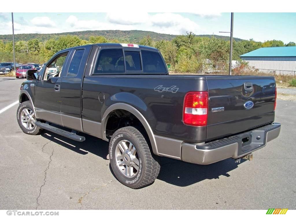 2005 F150 Lariat SuperCab 4x4 - Dark Shadow Grey Metallic / Tan photo #7