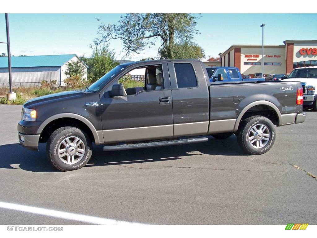 2005 F150 Lariat SuperCab 4x4 - Dark Shadow Grey Metallic / Tan photo #8