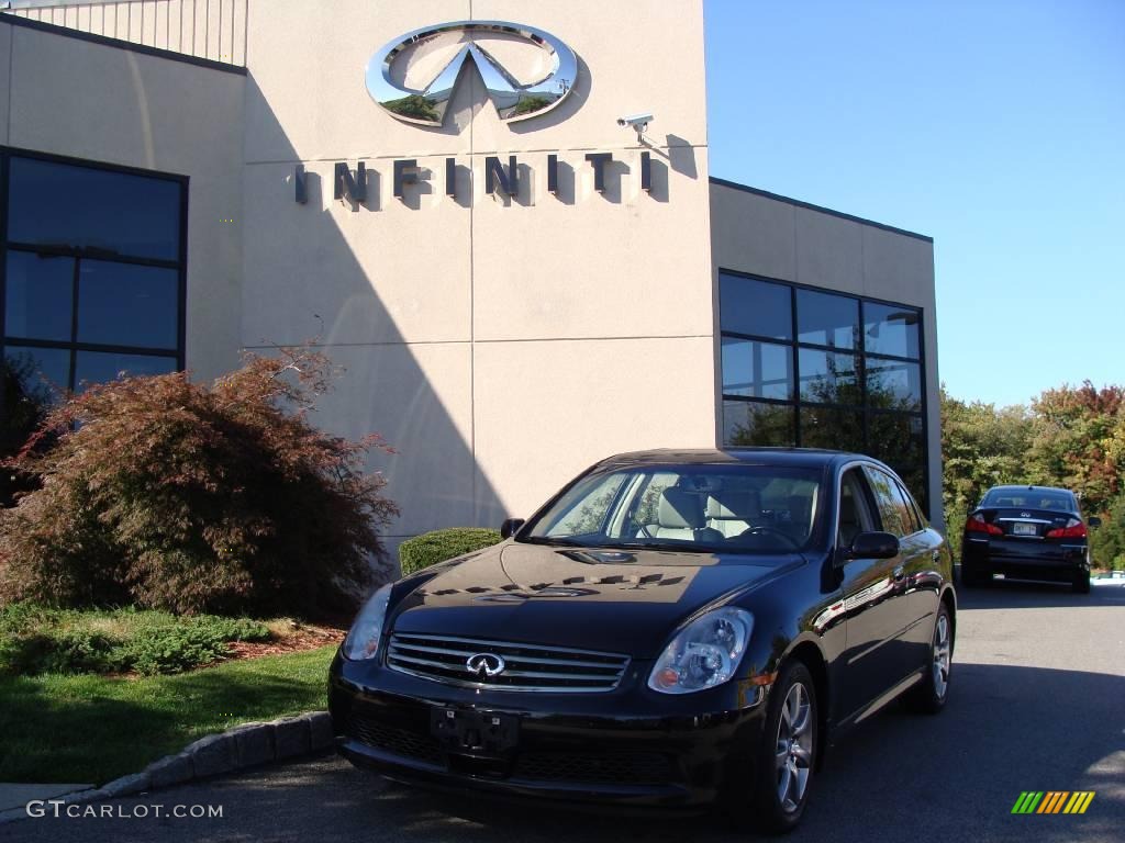 2006 G 35 x Sedan - Black Obsidian / Stone photo #1