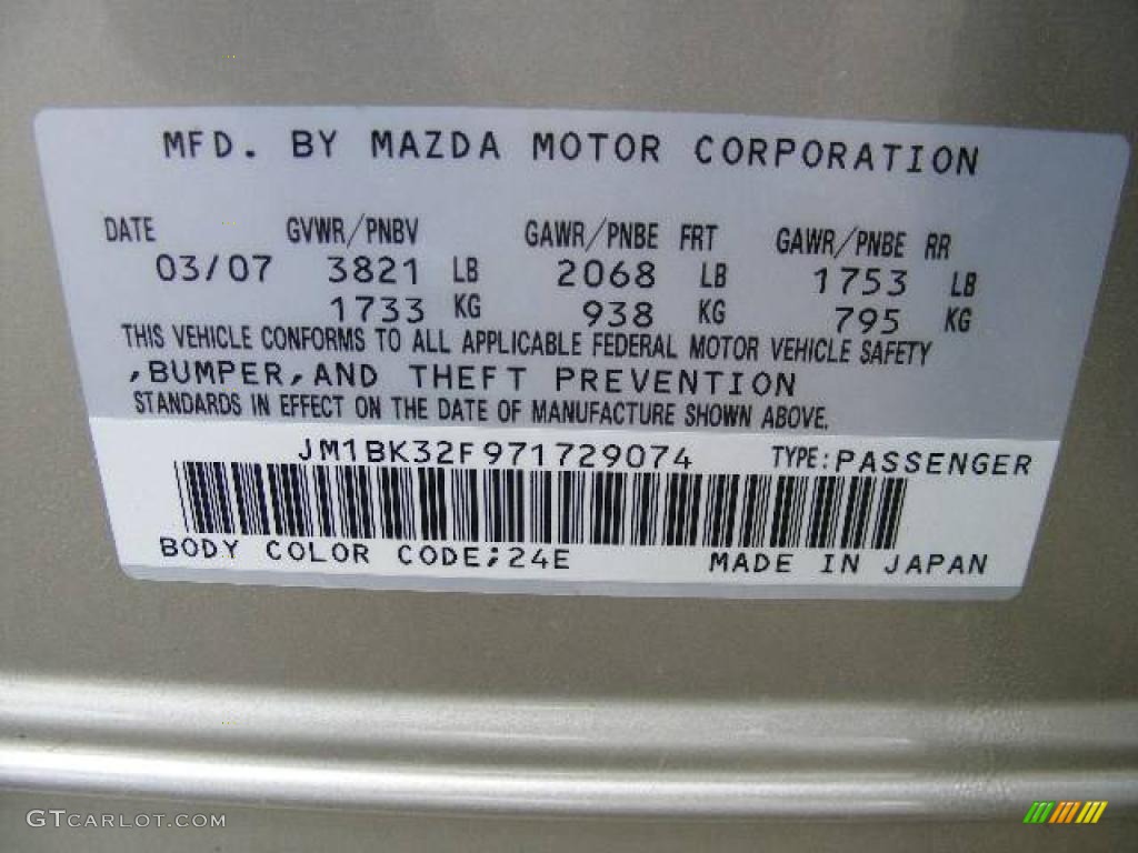 2007 MAZDA3 i Sport Sedan - Shimmering Sand Metallic / Beige photo #30