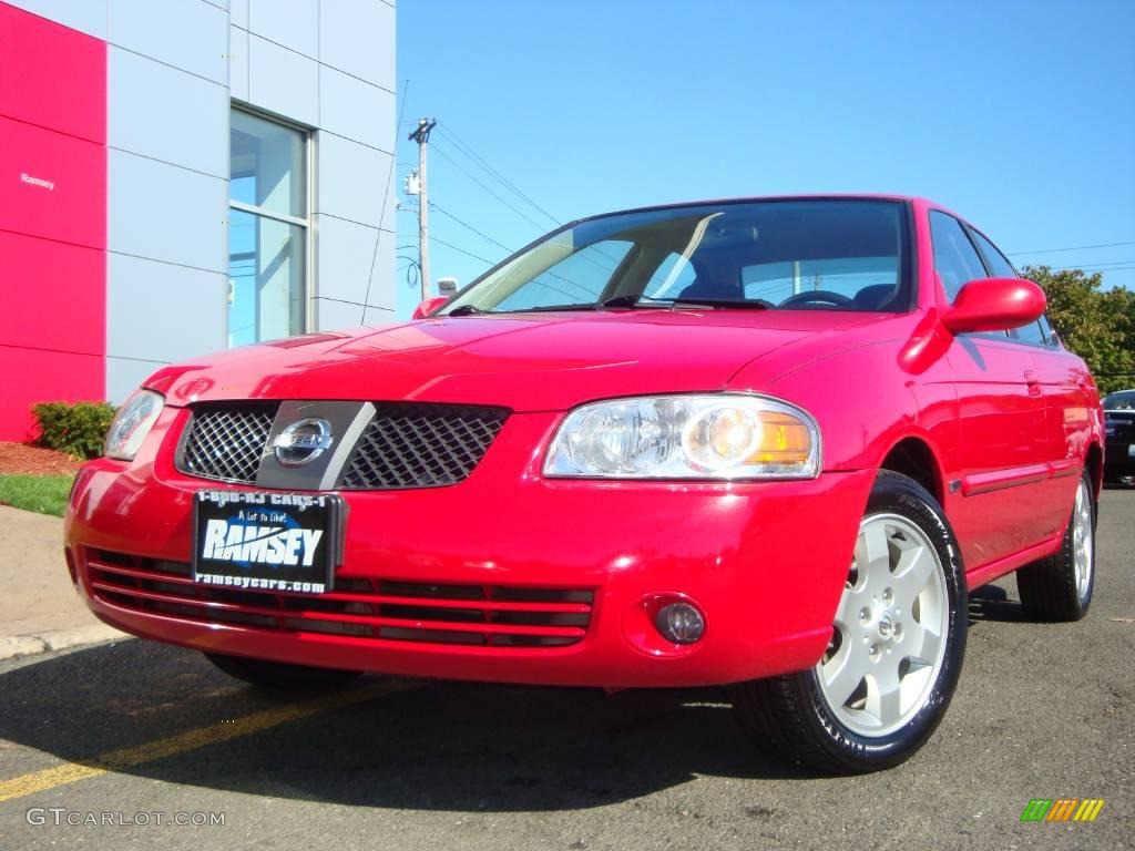 2006 Sentra 1.8 S Special Edition - Code Red / Charcoal photo #3