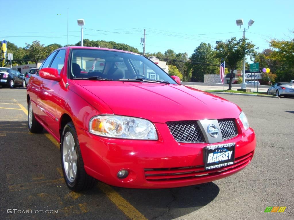 2006 Sentra 1.8 S Special Edition - Code Red / Charcoal photo #13
