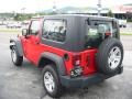 2009 Flame Red Jeep Wrangler X 4x4  photo #2