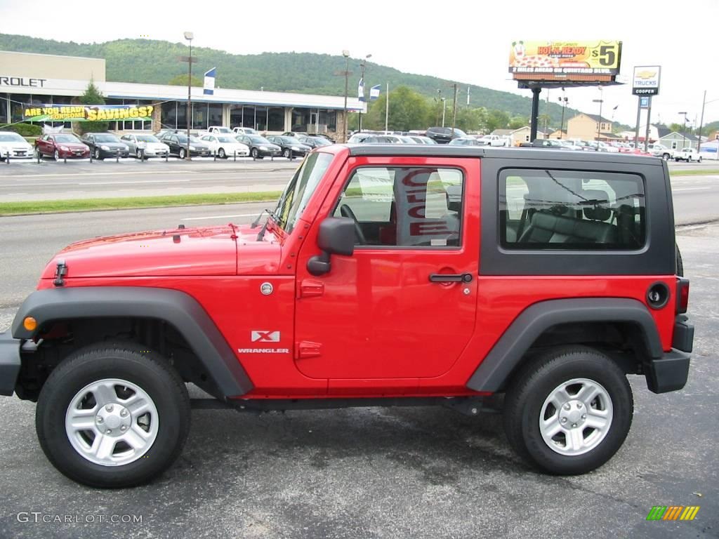 2009 Wrangler X 4x4 - Flame Red / Dark Slate Gray/Medium Slate Gray photo #12