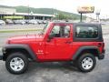 2009 Flame Red Jeep Wrangler X 4x4  photo #12