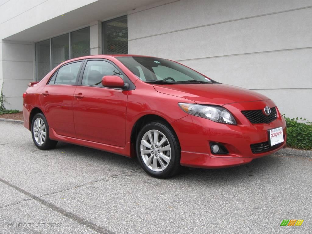 2009 Corolla S - Barcelona Red Metallic / Dark Charcoal photo #1
