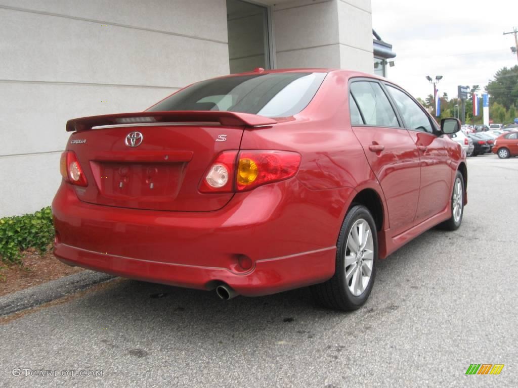 2009 Corolla S - Barcelona Red Metallic / Dark Charcoal photo #3