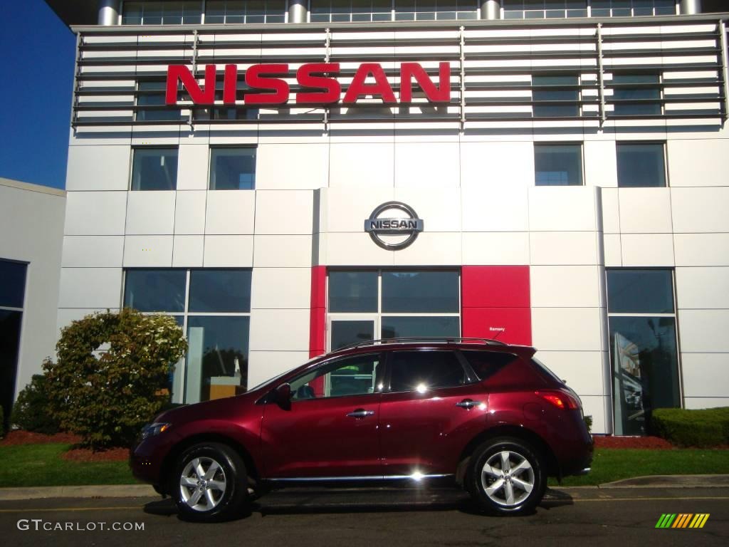 2009 Murano S AWD - Merlot Metallic / Black photo #6