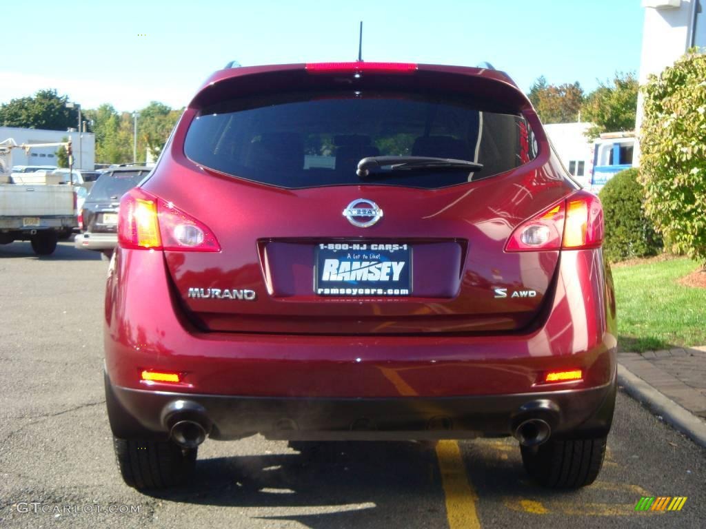 2009 Murano S AWD - Merlot Metallic / Black photo #9