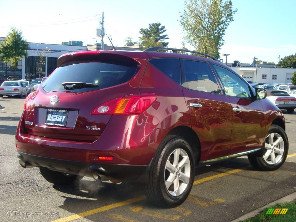 2009 Murano S AWD - Merlot Metallic / Black photo #11