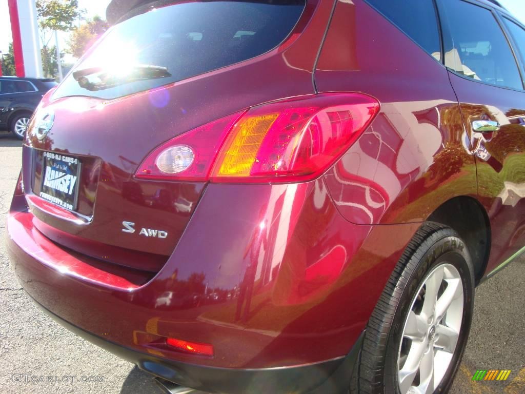 2009 Murano S AWD - Merlot Metallic / Black photo #21