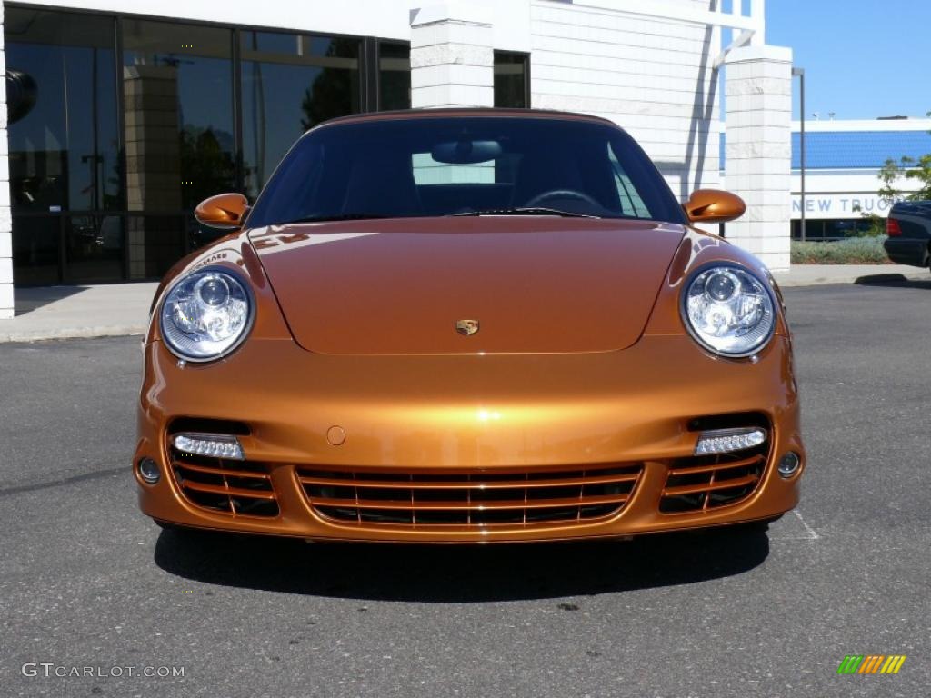 2009 911 Turbo Cabriolet - Nordic Gold Metallic / Cocoa Natural Leather photo #3