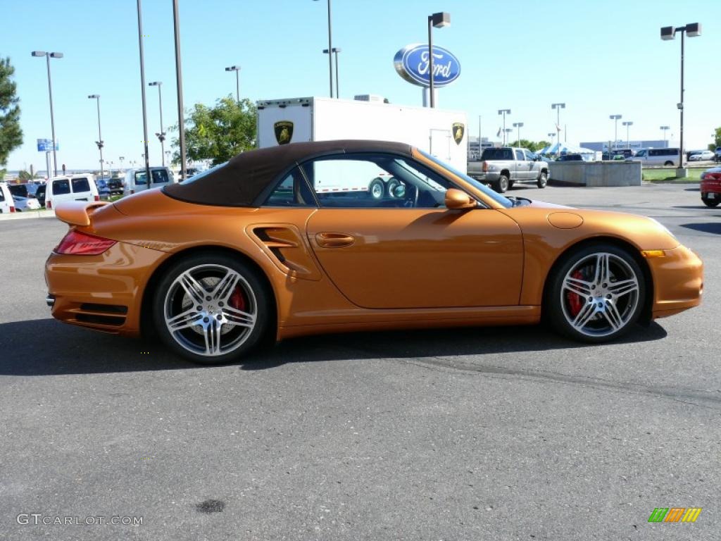 2009 911 Turbo Cabriolet - Nordic Gold Metallic / Cocoa Natural Leather photo #5