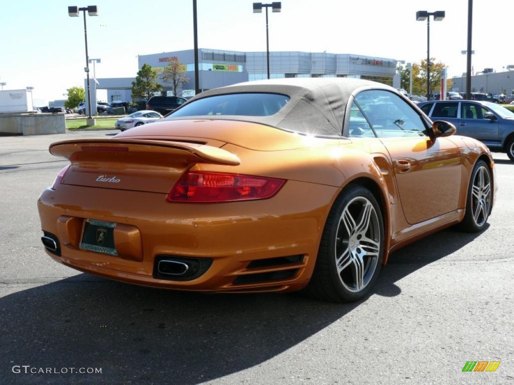 2009 911 Turbo Cabriolet - Nordic Gold Metallic / Cocoa Natural Leather photo #6