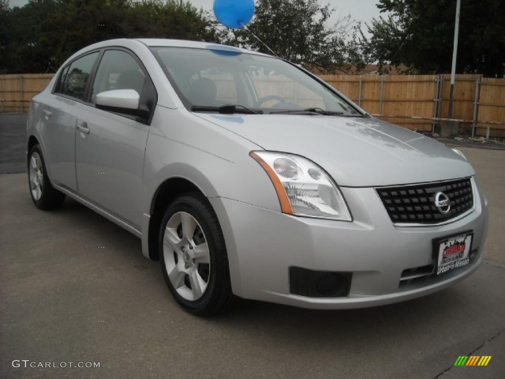 2007 Sentra 2.0 S - Brilliant Silver / Charcoal/Steel photo #3