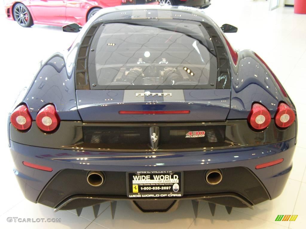 2009 F430 Scuderia Coupe - Blue Metallic / Red photo #6