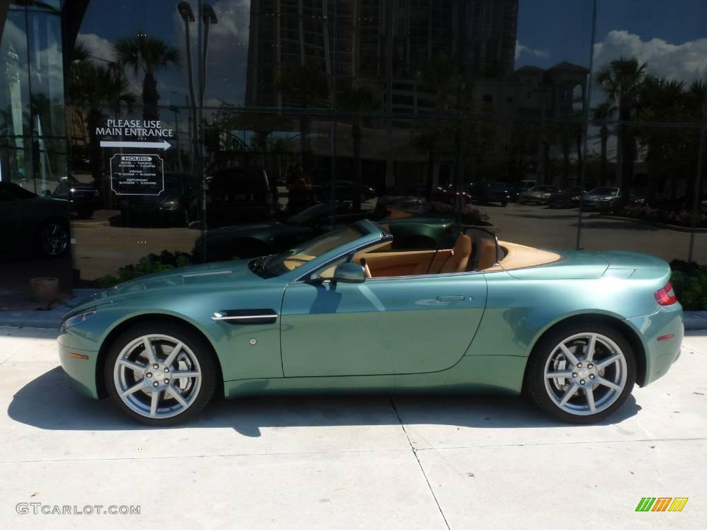 2008 V8 Vantage Roadster - DBR9 Racing Green / Sahara Tan photo #3