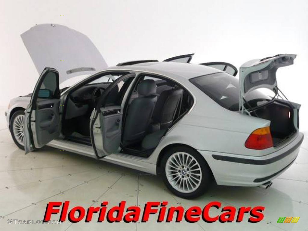 2001 3 Series 330i Sedan - Titanium Silver Metallic / Grey photo #8