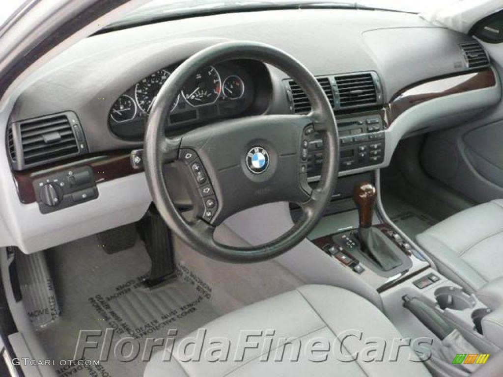 2001 3 Series 330i Sedan - Titanium Silver Metallic / Grey photo #12