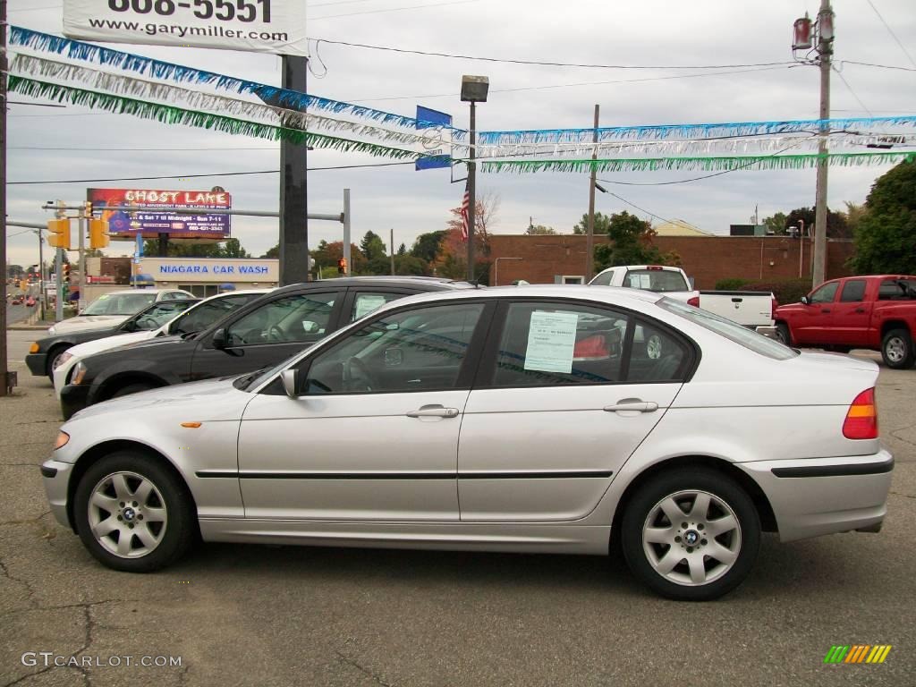 2002 3 Series 325xi Sedan - Titanium Silver Metallic / Black photo #2