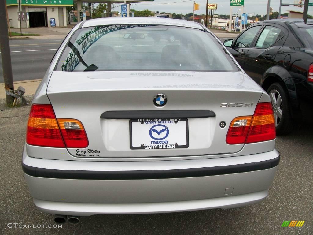 2002 3 Series 325xi Sedan - Titanium Silver Metallic / Black photo #4
