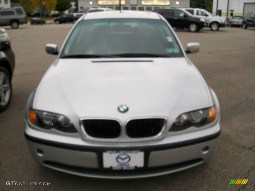 2002 3 Series 325xi Sedan - Titanium Silver Metallic / Black photo #8