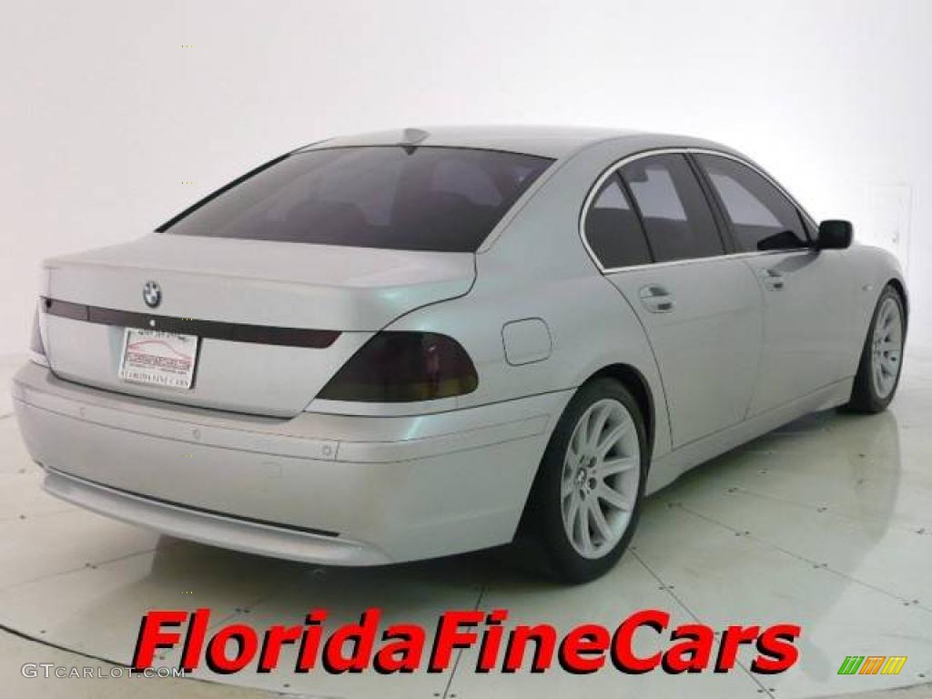 2002 7 Series 745i Sedan - Titanium Silver Metallic / Black photo #2