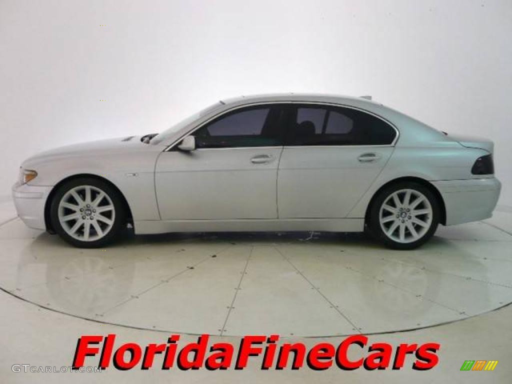 2002 7 Series 745i Sedan - Titanium Silver Metallic / Black photo #3