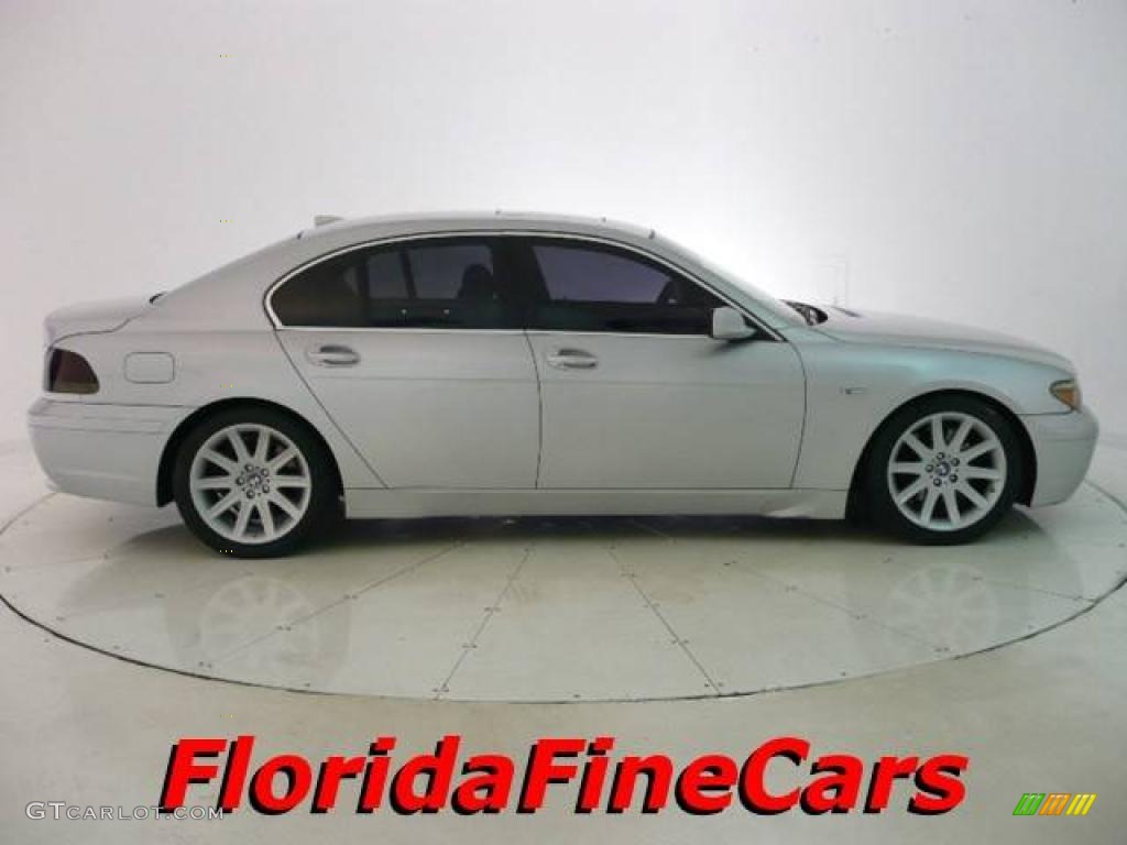 2002 7 Series 745i Sedan - Titanium Silver Metallic / Black photo #4
