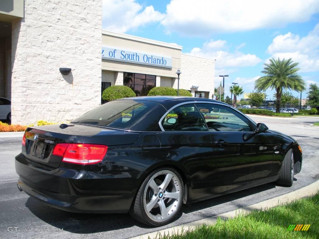 2008 3 Series 328i Convertible - Black Sapphire Metallic / Black photo #6