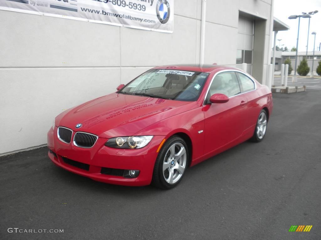 2008 3 Series 328i Coupe - Crimson Red / Beige Dakota Leather photo #2