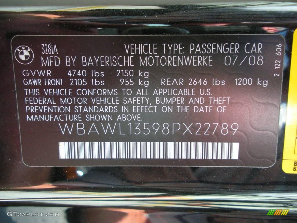 2008 3 Series 328i Convertible - Black Sapphire Metallic / Black photo #31
