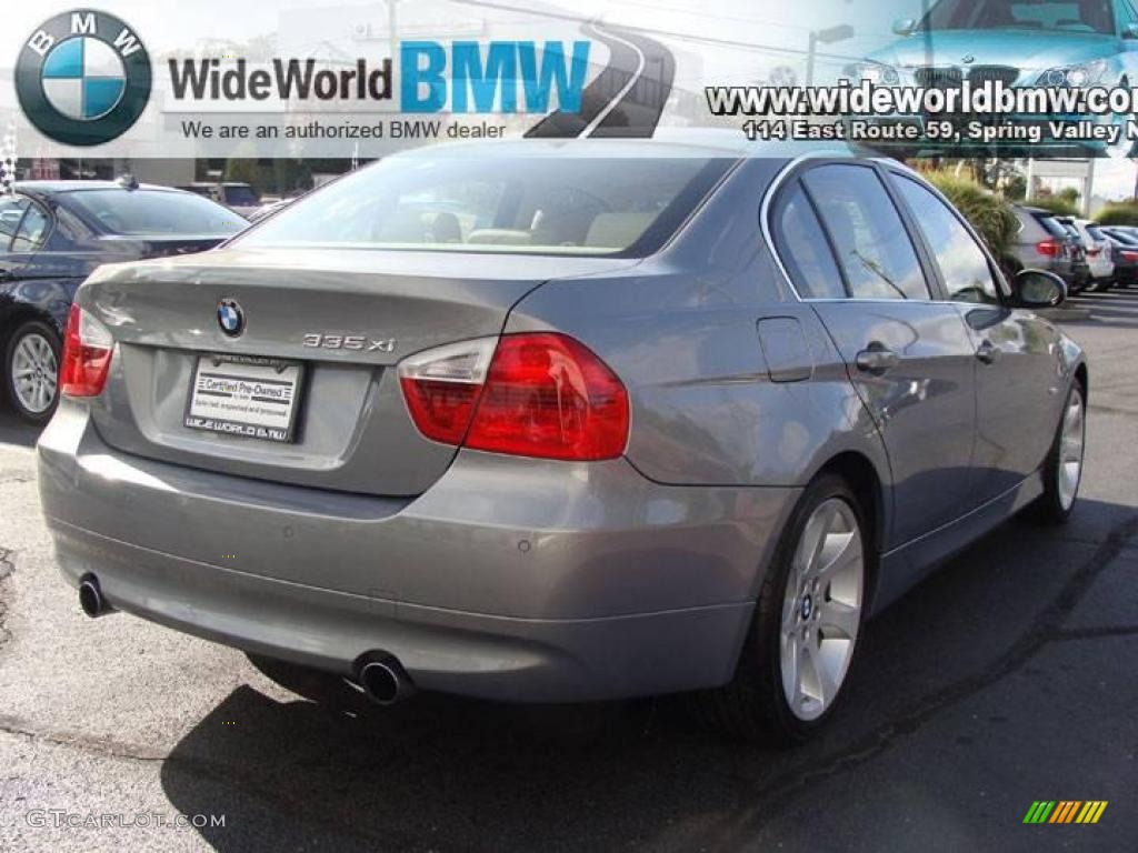 2008 3 Series 335xi Sedan - Arctic Metallic / Beige photo #4