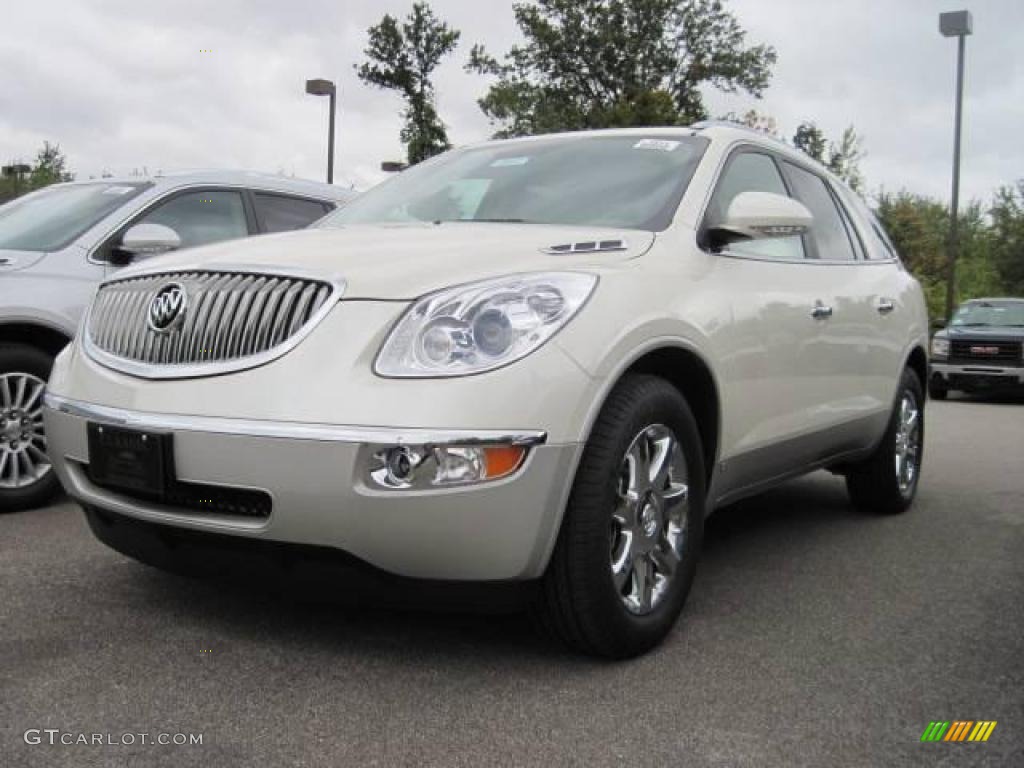 2009 Enclave CXL AWD - White Opal / Dark Titanium/Titanium photo #1