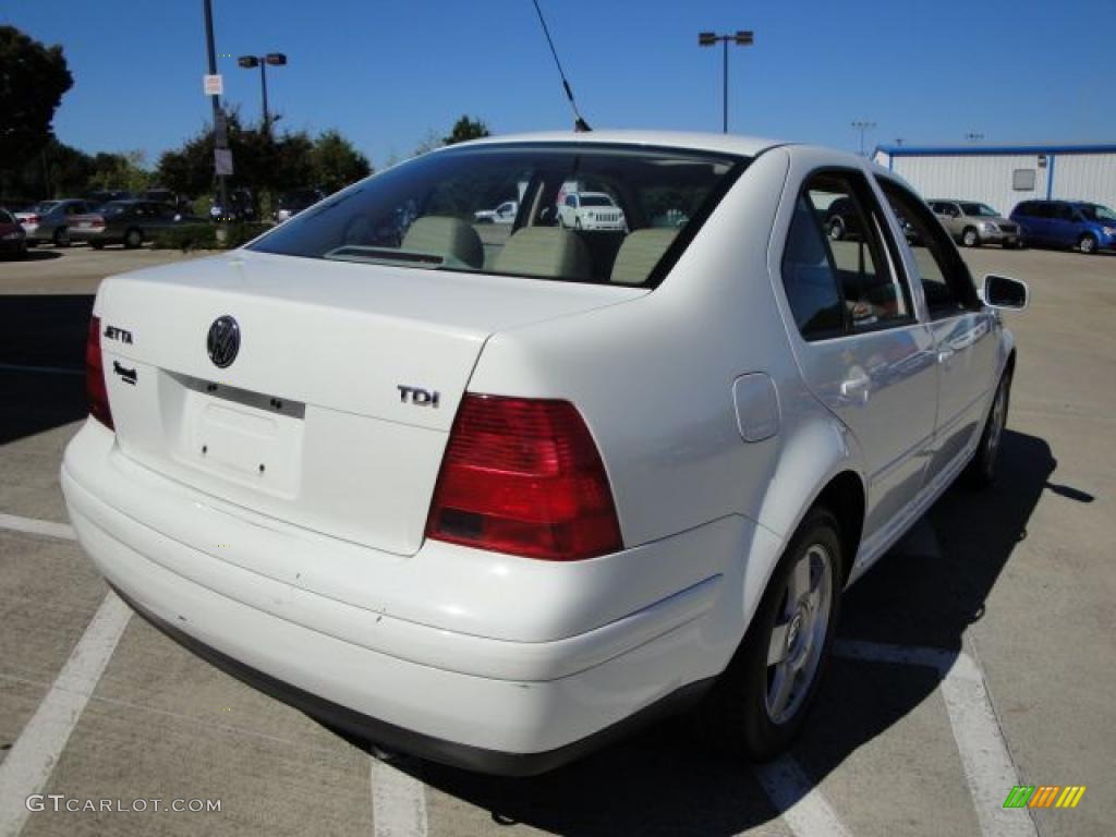 2001 Jetta GLS TDI Sedan - Cool White / Beige photo #3