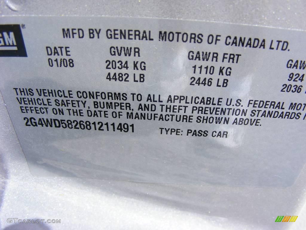 2008 LaCrosse CXL - Platinum Metallic / Titanium photo #26